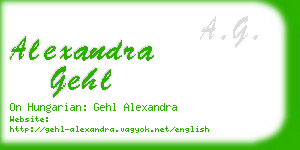 alexandra gehl business card